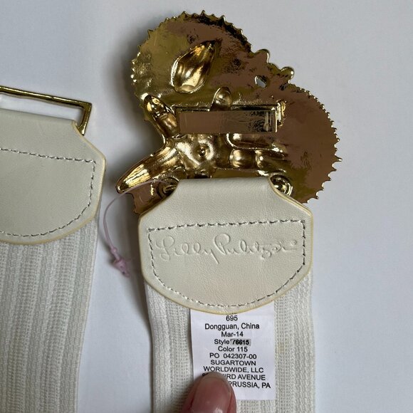 Lilly Pulitzer Emmett Stretch Belt with Gold Embellished Buckle - Picture 6 of 9